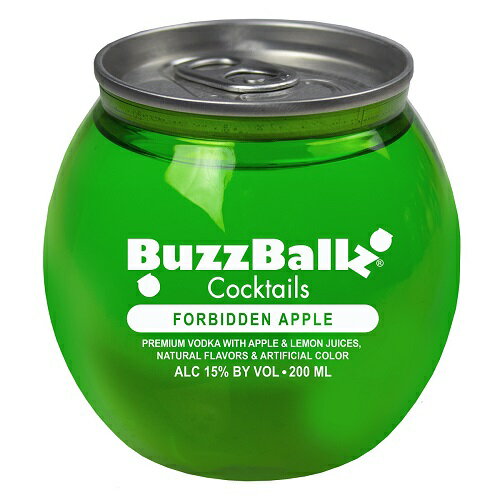 バズボールズ フォービドゥンアップル 200ml 15度 新感覚カクテル RTD BuzzBallz Forbidden Apple 冷やしてそのまま カクテル リキュール パーティー 飲み会 SNS映え 長S 父の日