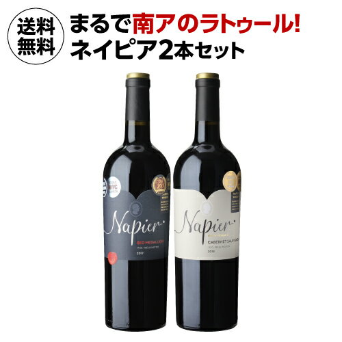 1本あたり4,000 円(税込) 送料無料 ネイピア 2本セット 750ml 2本入南アフリカ ウェリントン カベルネ ソーヴィニヨン カベルネフラン メルロー 赤ワイン 辛口 ワインセット 浜運 母の日 父の日