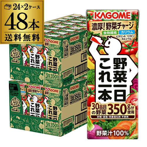 カゴメ 野菜一日これ一本 200ml 48本 送料無料 2ケース 紙パック 野菜ジュース 長S