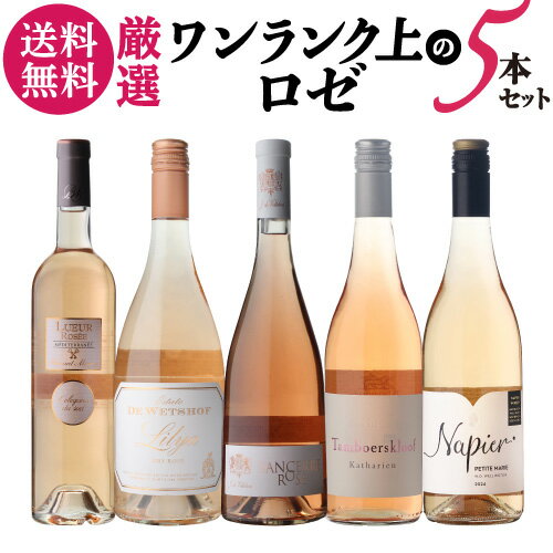 ワンランク上のロゼ5本セット 13弾 ロゼ ワインセット 飲み比べ 手土産 お祝い ギフト 浜運