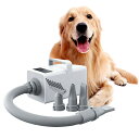 ペットドライヤー 100V/1600W ペットヘアードライヤー 冷風 温風 無段階速度制御 ペット用 ドライヤー タッチパネル ブロワー 送風機 4つノズル付き 温度調整可能 強いブロー力 騒音低減 PSE取得商品