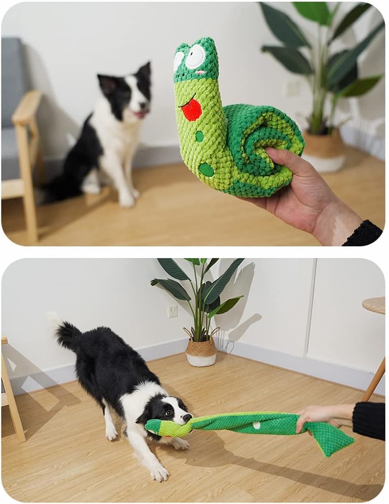 犬 噛むおもちゃ 音が出る 犬用おもちゃ おやつ隠し 早食い防止 知育玩具 ぬいぐるみ 歯磨き ノーズワーク 嗅覚訓練 ストレス解消 運動不足 犬引っ張りおもちゃ 小中大型犬用 おもちゃ グリーン 【海外通販】