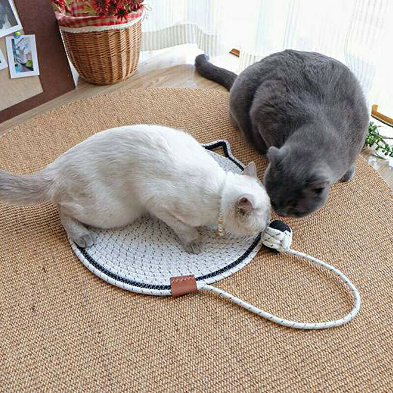 ペットベッド 爪研ぎマット 夏用 ペットマット 編みマット 犬用 猫用 小型犬用 洗...