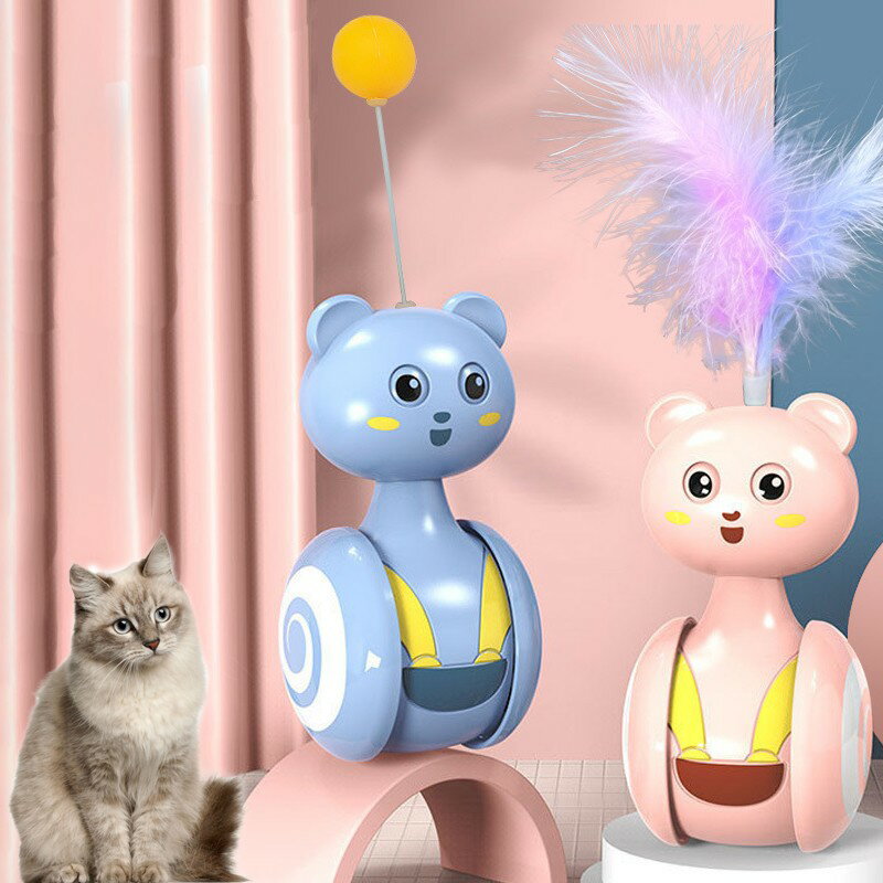 猫用おもちゃ 猫おもちゃ 猫用 不倒翁 ローリングタンブラー ファンタジーローリングタンブラー 自動 ..