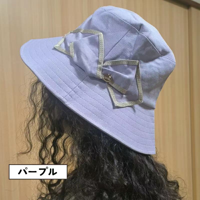 Rakuten - ヘ・エラ はっ水・UVカット 便利なあご紐付 大人美人バケットハット 帽子 レディース リボン 春 夏 日よけ uvカット 折りたたみ 軽量 蝶結び 髪型キープ 紫外線対策 つば広 ハット レディース帽子 接触冷感 カジュアル 旅行 お出かけ 遠足 出勤 旅行 散歩 海水浴 日よけ