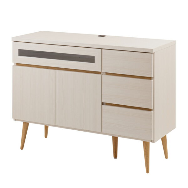 幅110　脚付きテレビキャビネット　TVボード TV台 テレビ台　収納 木製 棚 おしゃれ ローチェスト 引き..