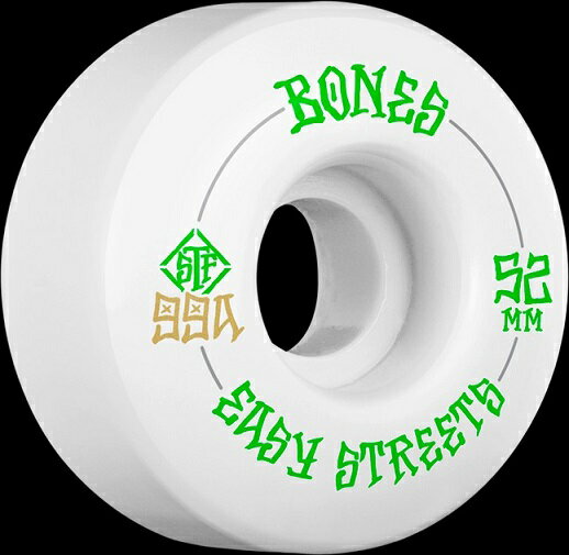 Bones(ボーンズ) WHEEL　STF 　EASY STREETS 　V1 52mmx31MM (ボーンズ　ウィール　スケートボード)