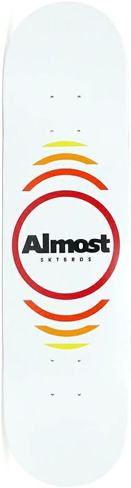 【ALMOST】7.75 x 31.5　 TEAM REFLEX WHITE Skateboard Deck　オールモスト　スケートボード　デッキ　FULL　CONCAVE