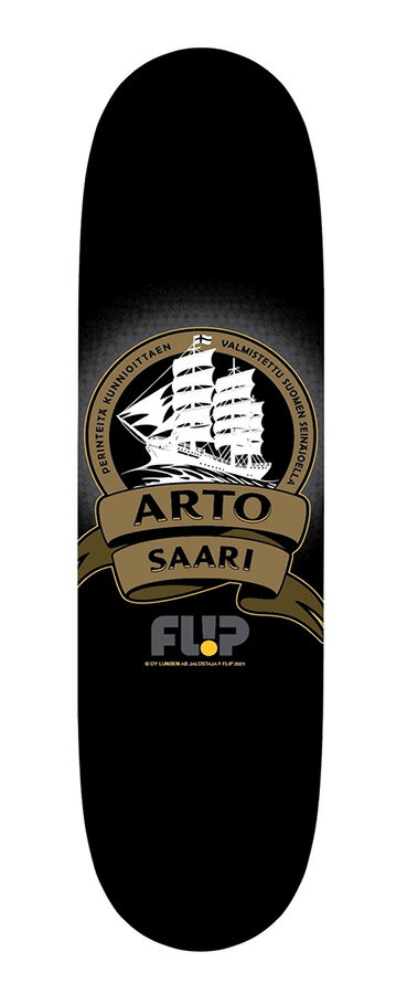 【FLIP】8.13 × 31.8 SAARI MUSTARD SHIP BLACK Skateboard Deck フリップ　スケートボード　デッキ