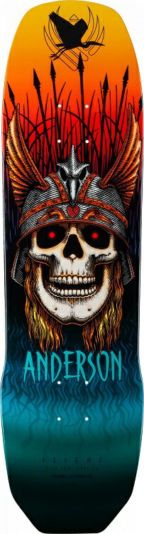 商品説明【POWELL PERALTA】8.45×31.8 FLIGHT DECK #289 ANDY ANDERSON H.SKULL Skateboard Deckアンディ・アンダーソンスケートボード　デッキ デッキテープ貼る側のフライの色は別の色になるかもしれませんのご理解ください！多少擦り傷がある物もございますのでご理解ください！