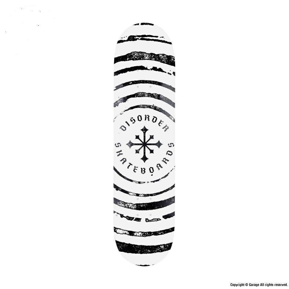 【DISORDER】8.125 × 31.3 SPUN DECK WHITE Skateboard ディスオーダー　スケートボード　デッキ Nyjah Huston / ナイジャ ヒューストン
