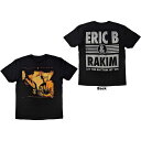 ERIC B. RAKIM UNISEX T-SHIRT: LET THE RHYTHM BEGIN (BACK PRINT) Tシャツ(ブラック) オフィシャル！official license 正規品