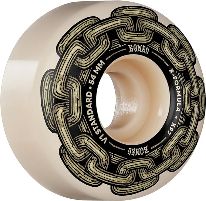 BONES WHEELS 54mm X-FORMULA GOLD CHAIN V1 STANDARD WHITE 97A SKATEBOARD WHEELS ボーンズ ウィール