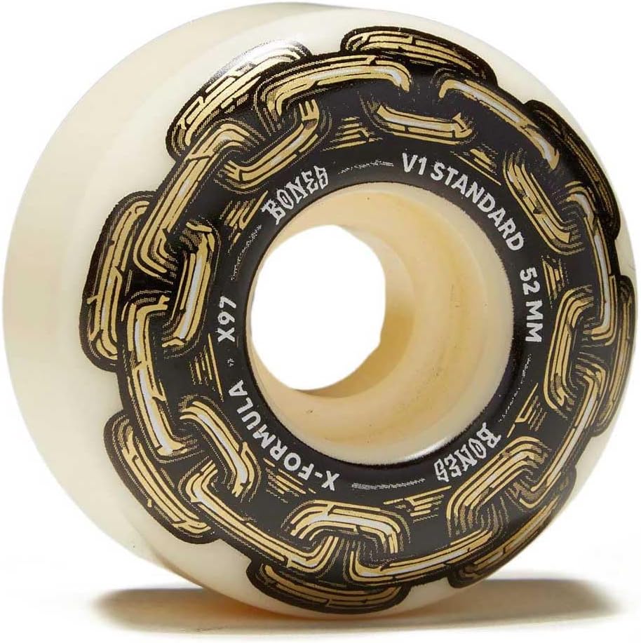BONES WHEELS 52mm X-FORMULA GOLD CHAIN V1 STANDARD WHITE 97A SKATEBOARD WHEELS ボーンズ ウィール