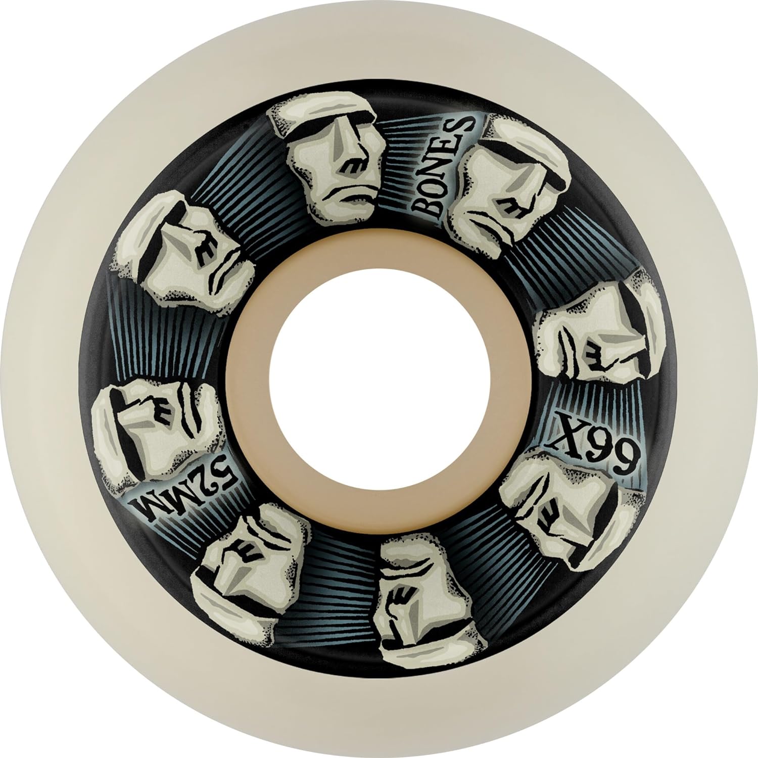 BONES WHEELS 52mm X-FORMULA HEAD RUSH V5 SIDECUT WHITE 99A SKATEBOARD WHEELS ボーンズ ウィール