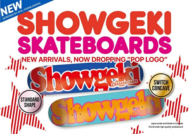 ��SHOWGEKI ��7.75��31.1 POP LOGO SWITH���󥱡��� Skateboard Deck ���祦�������������ȥܡ��ɡ��ǥå�