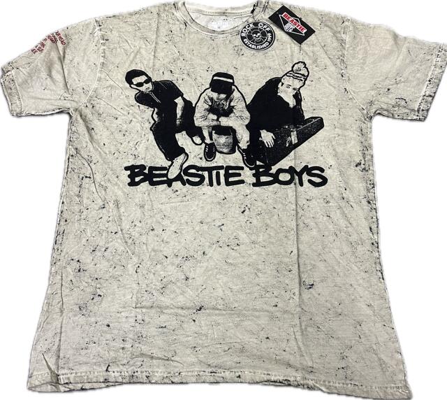 THE BEASTIE BOYS UNISEX T-SHIRT: CHECK YOUR HEAD (WASH COLLECTION & SLEEVE PRINT) Tシャツ(ブラック) オフィシャル！Official licensed　正規品