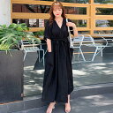 ワンピース ロング丈 カジュアル おしゃれ 夏 半袖 レディース きれいめ ワンピ ドレス ラップワンピース 涼しい Aライン フェミニン ガウン 羽織り 可愛...