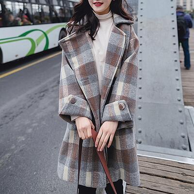 チェスターコート レディース 秋 冬 ロングコート きれいめ カジュアル ジャケット アウター 羽織 ロング丈 おしゃれ チェック柄 長袖 可愛い フェミニン ...