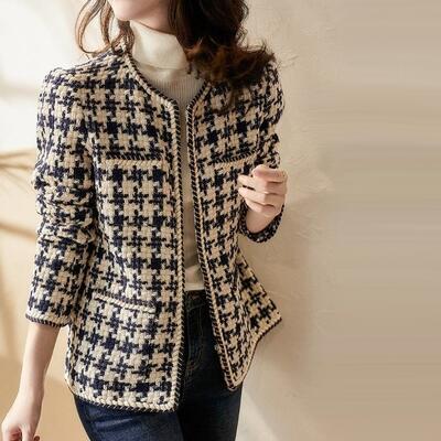 ノーカラー ツイード カジュアル ジャケット レディース ビジネス OL 通勤 仕事着 大きいサイズ おしゃれ セレモニー フォーマル アウター 春 秋 冬 2...