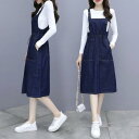 ワンピース ノースリーブ サロペットスカート ジャンパースカート ナチュラル 涼しい おしゃれ ミモレ丈 カジュアル レディース ワンピ ドレス ゆったり 体型...