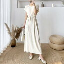 ワンピース ニット ロングワンピ おしゃれ 袖あり ロング丈 半袖 カジュアル レディース ワンピ ドレス きれいめ ウエストリボン 体型カバー 大人 可愛い ...