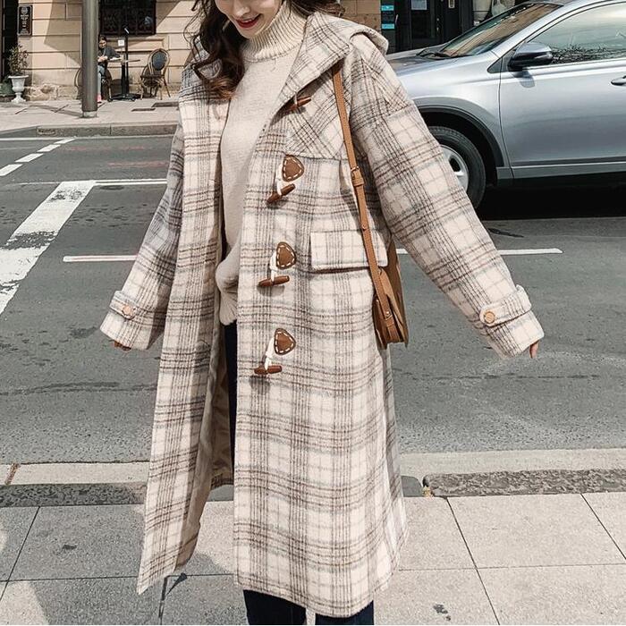 アウター コート ダッフルコート チェック ノーカラー レディース エレガント きれいめ カジュアル おしゃれ 大人 可愛い ロング丈 ナチュラル ゆったり 体...