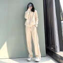 【6/28 10時~ セール対象商品】セットアップ 2点セット トップス パンツ 長袖 スウェット フーディ パーカー ハイネック カジュアル おしゃれ 大人 可愛い リラックス 体型カバー 楽ちん ウエストゴム スポーティ シンプル ホワイト 白 春 秋 冬 20代 30代 40代