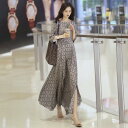 【6/3 20時〜 セール対象商品】シルク混 ワンピース ジオメトリック 幾何学柄 ワンピ ドレス レディース エレガント きれいめ カジュアル おしゃれ ミモレ丈 大人 可愛い フェミニン スリット フレア かっこいい ハイウエスト 春 夏 秋 20代 30代 40代 50代(4)