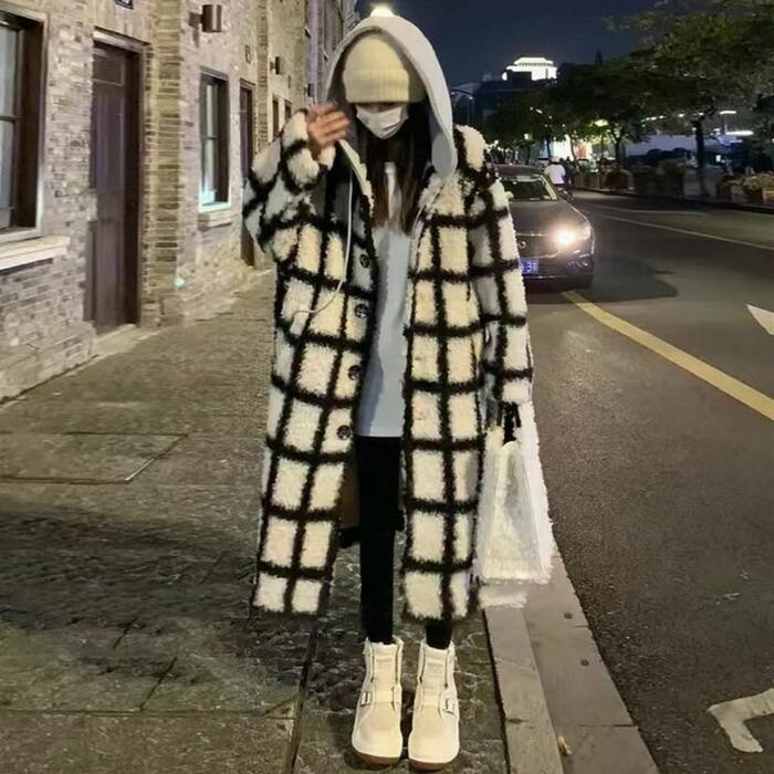 アウター コート ジャケット チェック フード ファー ボア チェスター ステンカラー レディース きれいめ カジュアル 長袖 大人 ロングコート オーバーサイ...