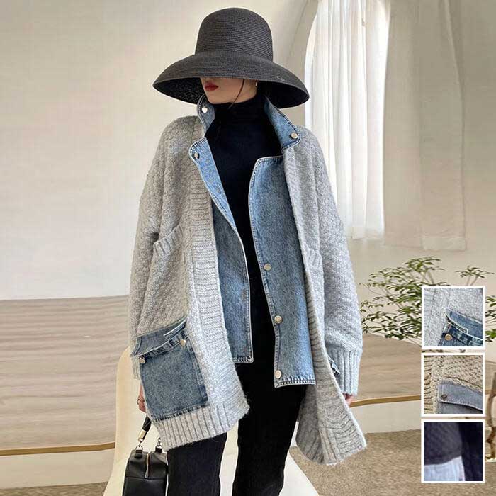 アウター コート ジャケット デニム ニット 異素材ミックス カーディガン ライダース レディース きれいめ カジュアル 長袖 大人 可愛い ゆったり おしゃれ...