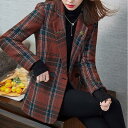 トラッド アウター コート ジャケット チェック テーラード レディース エレガント きれいめ カジュアル 大人 可愛い フェミニン おしゃれ かっこいい 体型...