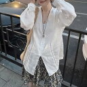 トップス シャツ ブラウス プルオーバー エレガント レディース 大人 可愛い 長袖 チュニック きれいめ カジュアル フェミニン おしゃれ シンプル レイヤード Vネック 韓国 ホワイト 白 ブラック 黒 春 秋 夏 20代 30代 40代 50代