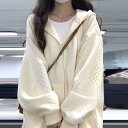 【9/3 20時~ セール対象商品】トップス パーカー フーディ ジップアップ ジャケット 羽織り エレガント レディース 大人 可愛い きれいめ カジュアル 長袖 おしゃれ 裏起毛 シンプル アウトドア オーバーサイズ ベージュ ブラック 黒 春 秋 冬 20代 30代 40代 50代