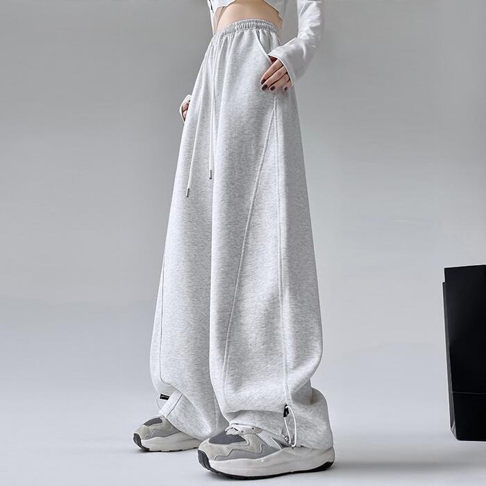 パンツ スウェット レディース きれいめ カジュアル 大人可愛い 春 夏 秋 冬 ロング丈 裏起毛 ウエストゴム バレルパンツ ジャージ グレー ホワイト 白 ベージュ ブラック 黒 20代 30代 40代 50代 S M L XL