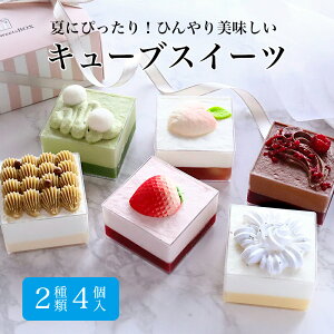 【テレビ紹介】「キューブ スイーツ 2種類4個セット」キューブ型スイーツ・ケーキ ミニケーキ カップケーキ 冷凍ケーキ ミニ 詰め合わせ おしゃれ かわいい 可愛い インスタ映え お取り寄せスイーツ 絶品 ギフト 手土産 福袋 芸能人 プレゼント お返し バレンタイン