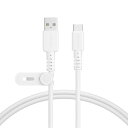 MOTTERU (モッテル) USB-A to USB-C 編み込みシリコンケーブル 充電 データ転送 iPhone15シリーズ対応 やわらかく絡まない 断線に強い Quick Charge3.0 Android スマートフォン 対応 ケーブルバンド 付(2)
