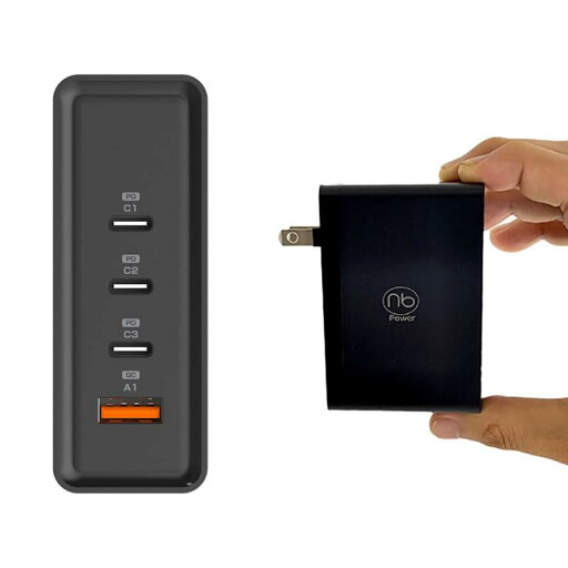 エヌビーパワー USB 急速充電器 100W 4ポート (USB-C/USB-A) PD/QC対応 Type-C GaN採用 PPS対応 折りたたみ式プラグ PSE適合 国内メーカー ブラック (nb)Power MAX100C3A エヌビーパワー USB 急速充電器 100W 4ポート (USB-C/USB-A) PD/QC対応 Type-C GaN採用 PPS対応 折りたたみ式プラグ PSE適合 国内メーカー ブラック (nb)Power MAX100C3A
