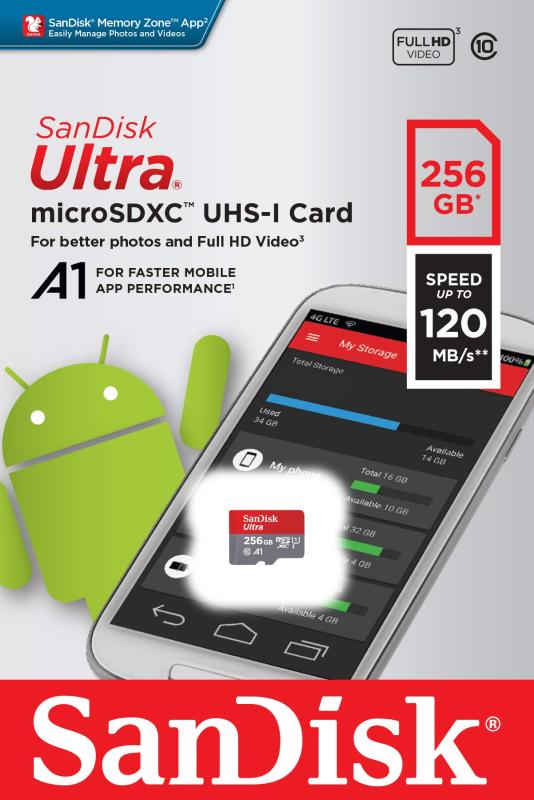 SanDisk Ultra microSD UHS-Iカード 120MB/s R