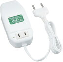 ヤザワ 海外旅行用変圧器 電子式(熱器具専用) AC220V-240V 容量1000Wまで 本体プラグC 付属プラグなし コードあり(コード長750mm) HTDC240V1000W ホワイト (約)W50×H108×D32mm(3)