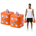 DEIRIS 水ダンベル 水で満たされたウェイト 3.5kg/5kg 2個セットウォーターバッグ トレーニング フィットネス ダイス ポータブルトラベルダンベル 筋トレ器具 無臭素材 滑り止め 転がらない 床(4)