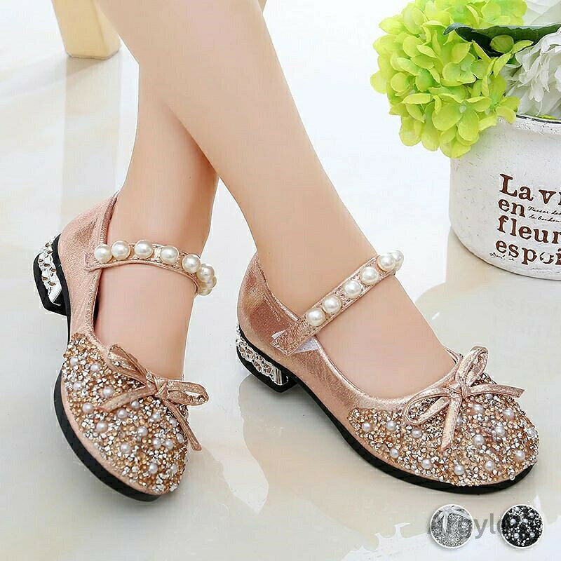 Formal Shoes - 【送料無料】女の子 キッズ キラキラ 子供靴 パンプス ドレスシューズ ピアノ発表会 ジュニア 女児 シューズ 結婚式 プリンセス キッズ