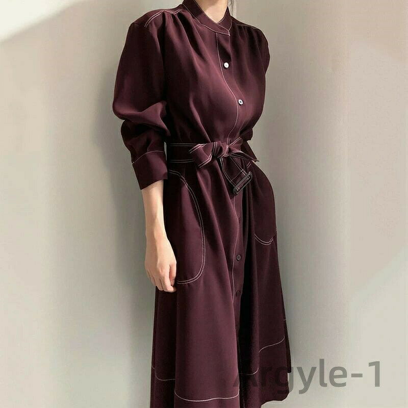【送料無料】シャツワンピース ロングワンピース 春 春夏 ロング シャツ きれいめ Aライン 長袖 ワンピース レディース 大きいサイズ likey-online-10009986 雑貨専門店ライキー 楽天市場店 サンプル画像3