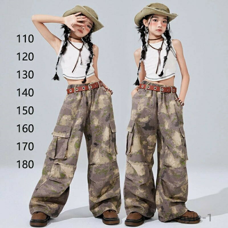 Rakuten - 【送料無料】韓国子供服 男の子女の子 パンツ/PANTS キッズ ロングパンツ カジュアル 迷彩ボトムス ジュニア こども服 パンツ/PANTS 迷彩