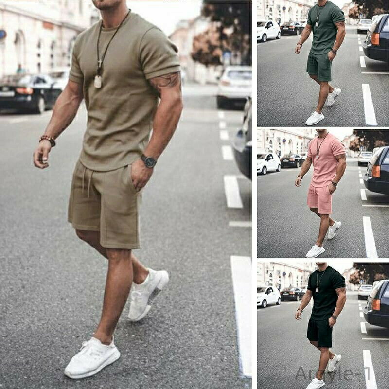 Rakuten - 【送料無料】ショートパンツ トップス 半袖 Tシャツ スポーツ トレーニングウェア?ジムウェア?ランニングウェア メンズ 上下セット