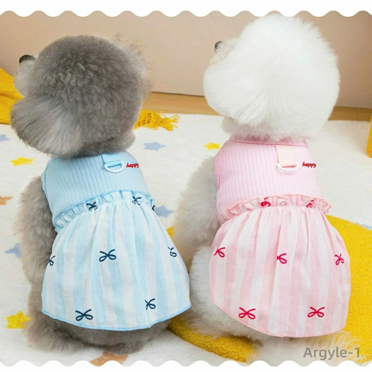 【送料無料】犬 ワンピース 夏服 Dカン付き 女の子 可愛い 袖なし 春服 夏服 ウエ...