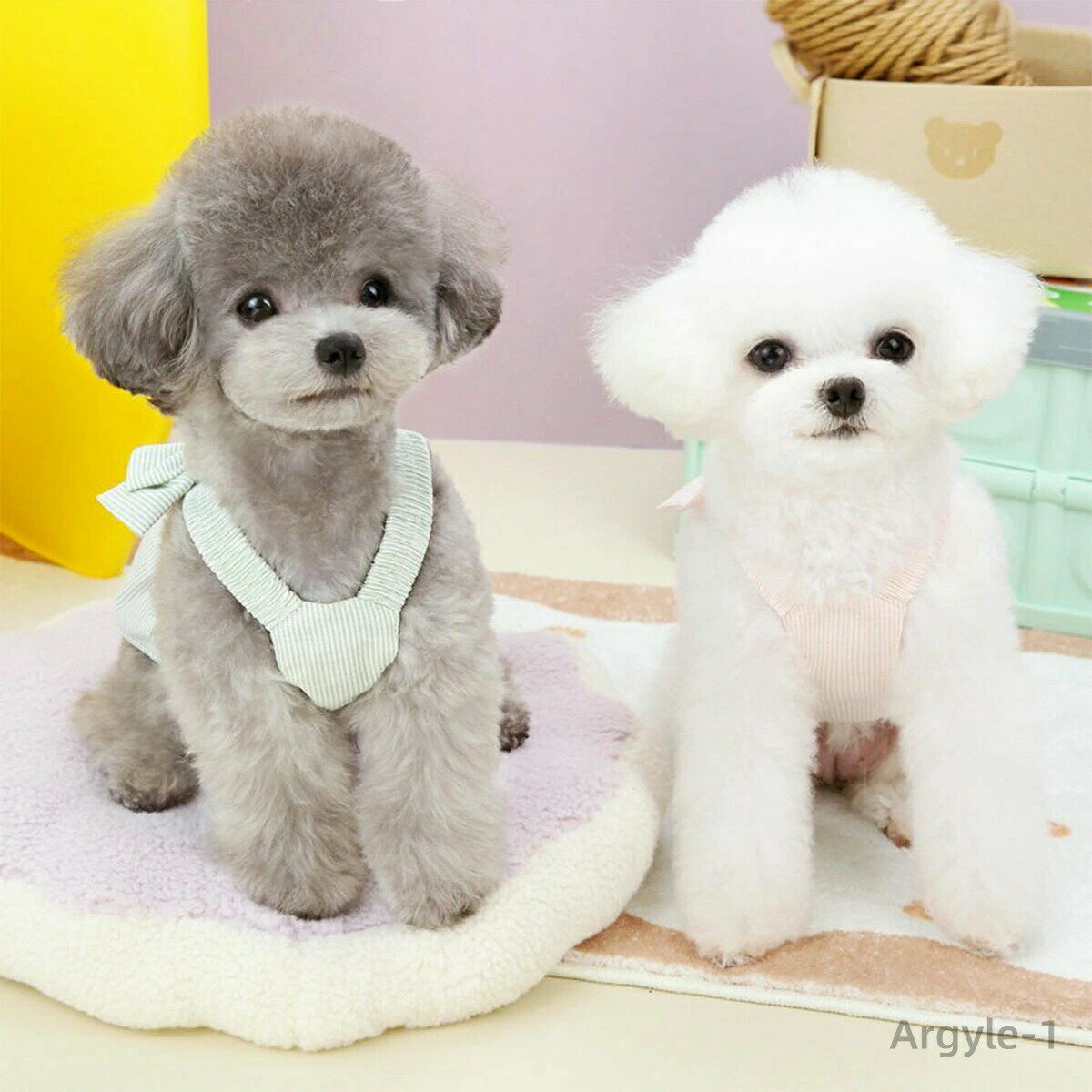 【送料無料】犬服 ドッグウェア ワンピース 春夏 Dカン付き 小型犬 キャミワンピース 夏服 綿製 涼しい リボン付き スカート 女の子