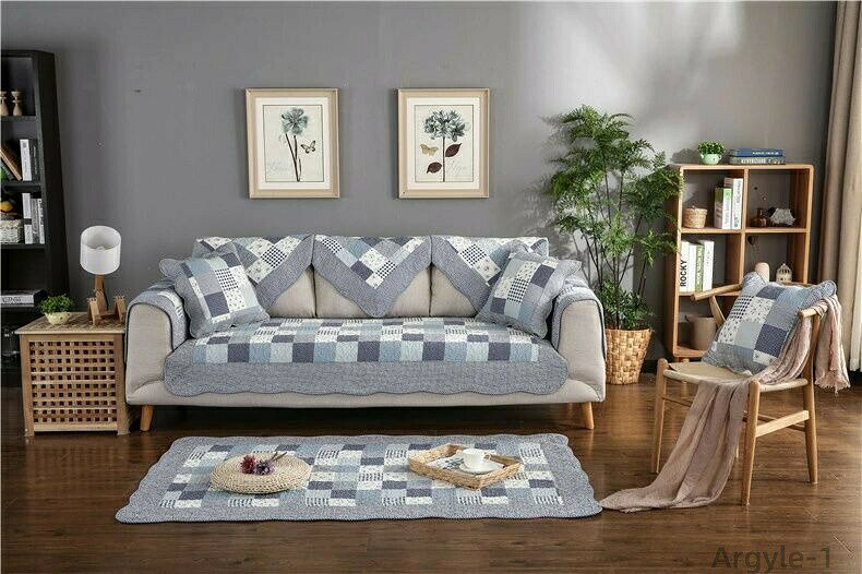 Sofa Covers - 【送料無料】ソファーカバー 綿 セパレート型 3人掛け 2人掛け 肘掛け ソファー保護 L字カウチ対応 北欧風 洗濯OK 汚れ防止 簡単 綿生地