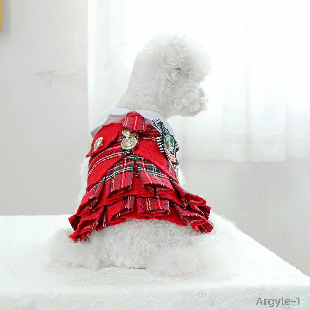 【送料無料】犬服 制服 ワンピース ドッグウェア 犬 服 スカート 前開き 可愛い 制服風 春 夏 秋 小型犬 中型犬 女の子 おしゃれ 腹開き