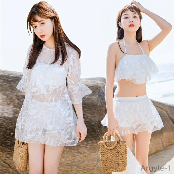 【送料無料】ワンピース セクシー かわいい セパレート水着3つのセット少女 温泉ィー水着キャミソール 練習用 競泳水着 レディース水着